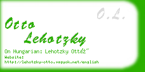 otto lehotzky business card